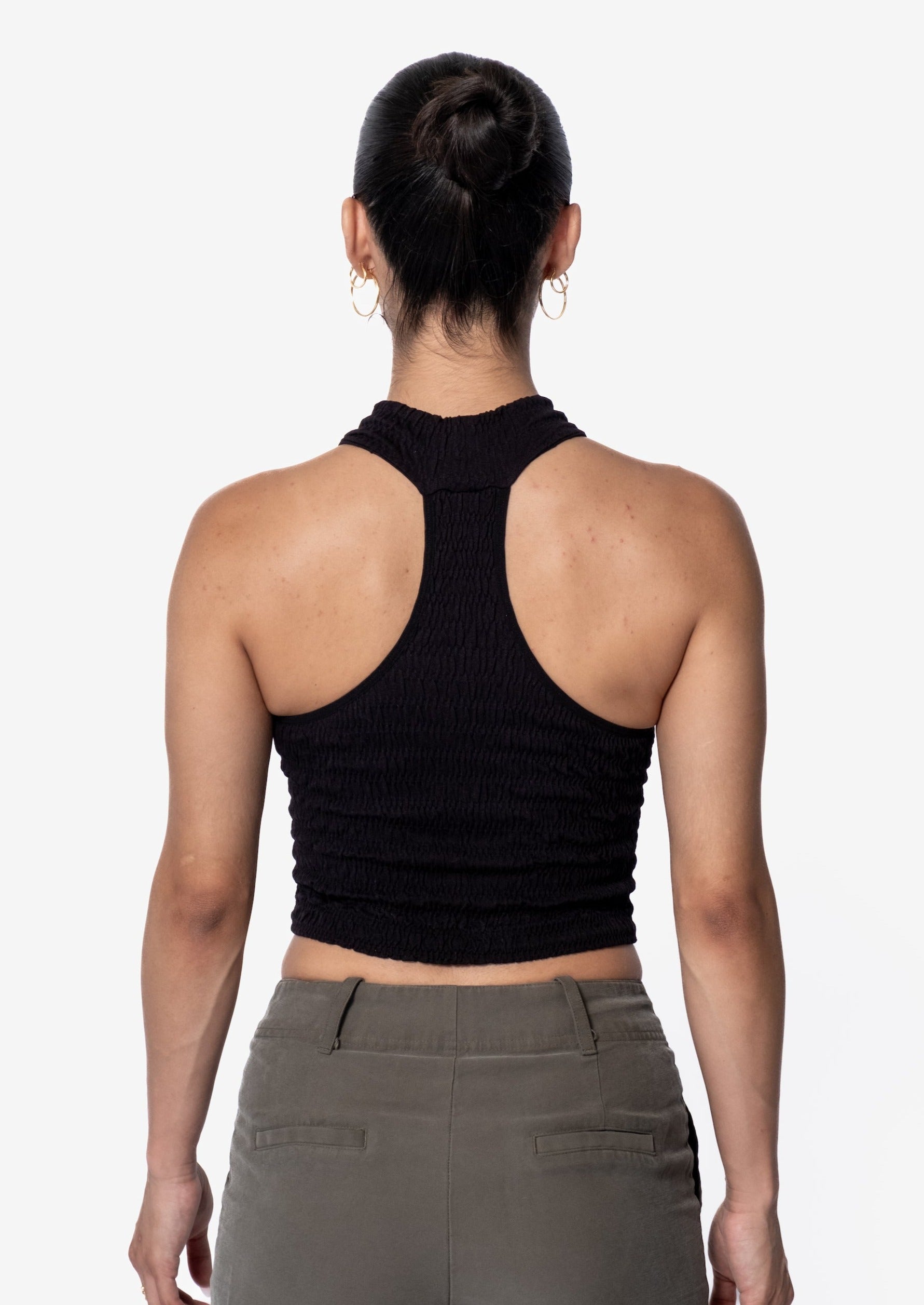 Vernon Textured Mock Neck Black