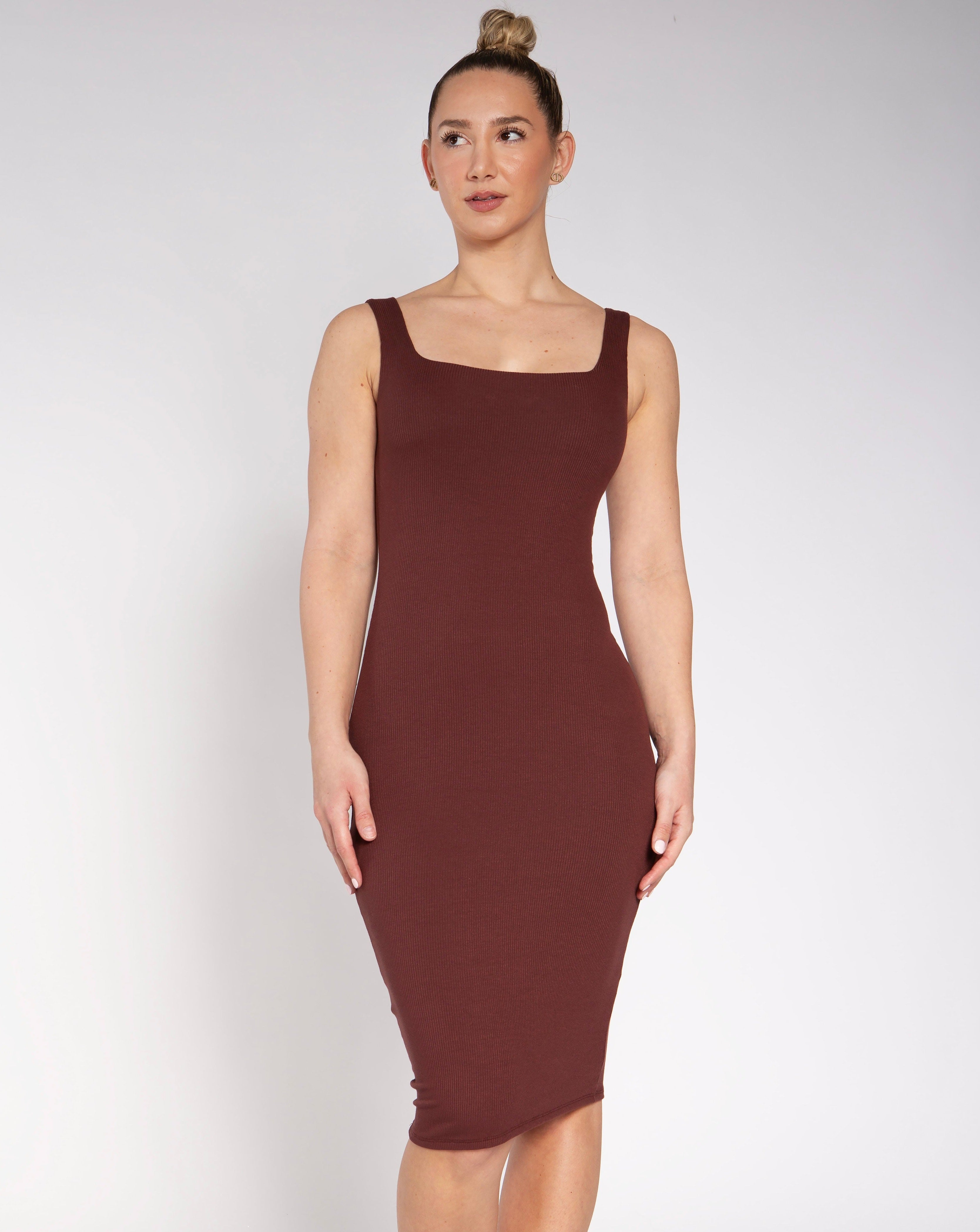 Denver Square Neck Midi Dress