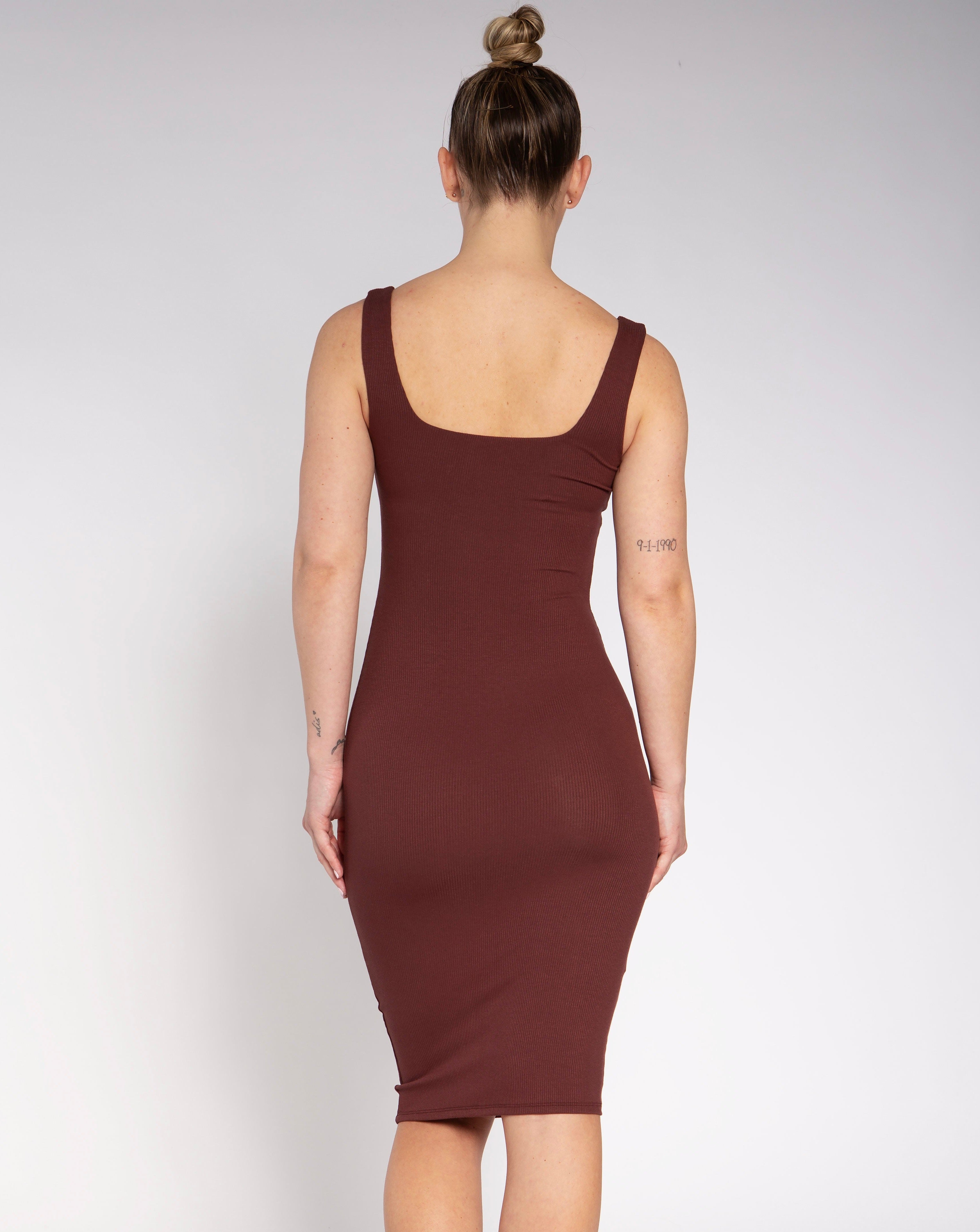 Denver Square Neck Midi Dress