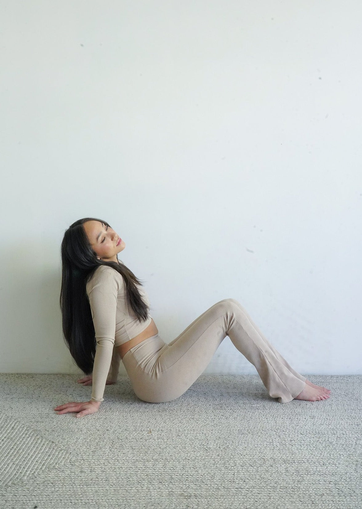 Laguna High Waisted Flare Pant Nude