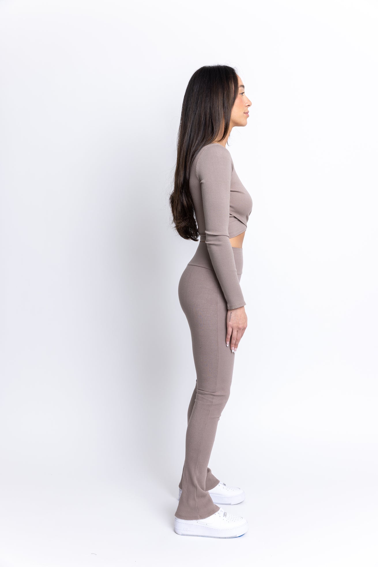 Laguna Long Sleeve Wrap Top Toast