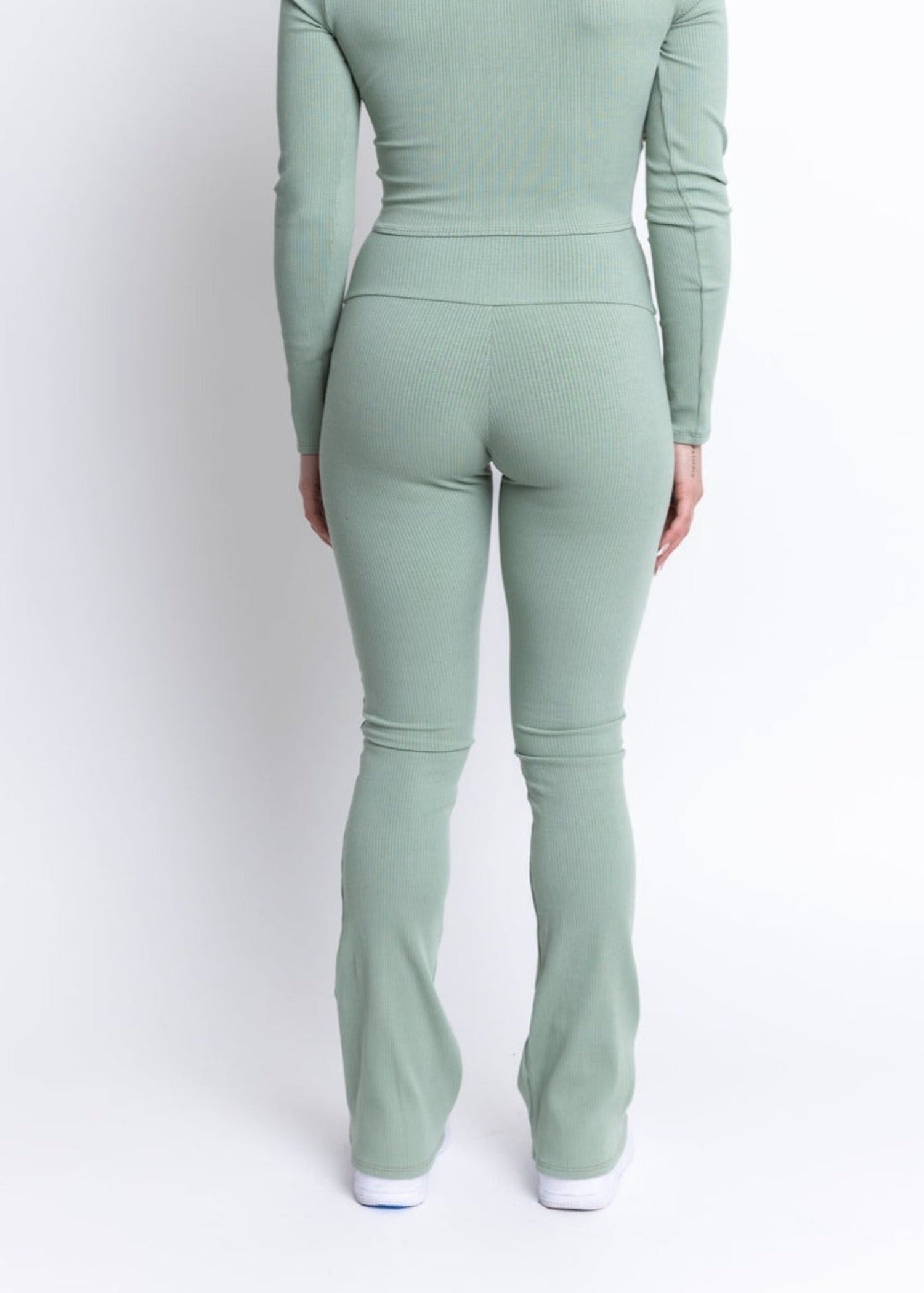 Laguna High Waisted Flare Pant Sage