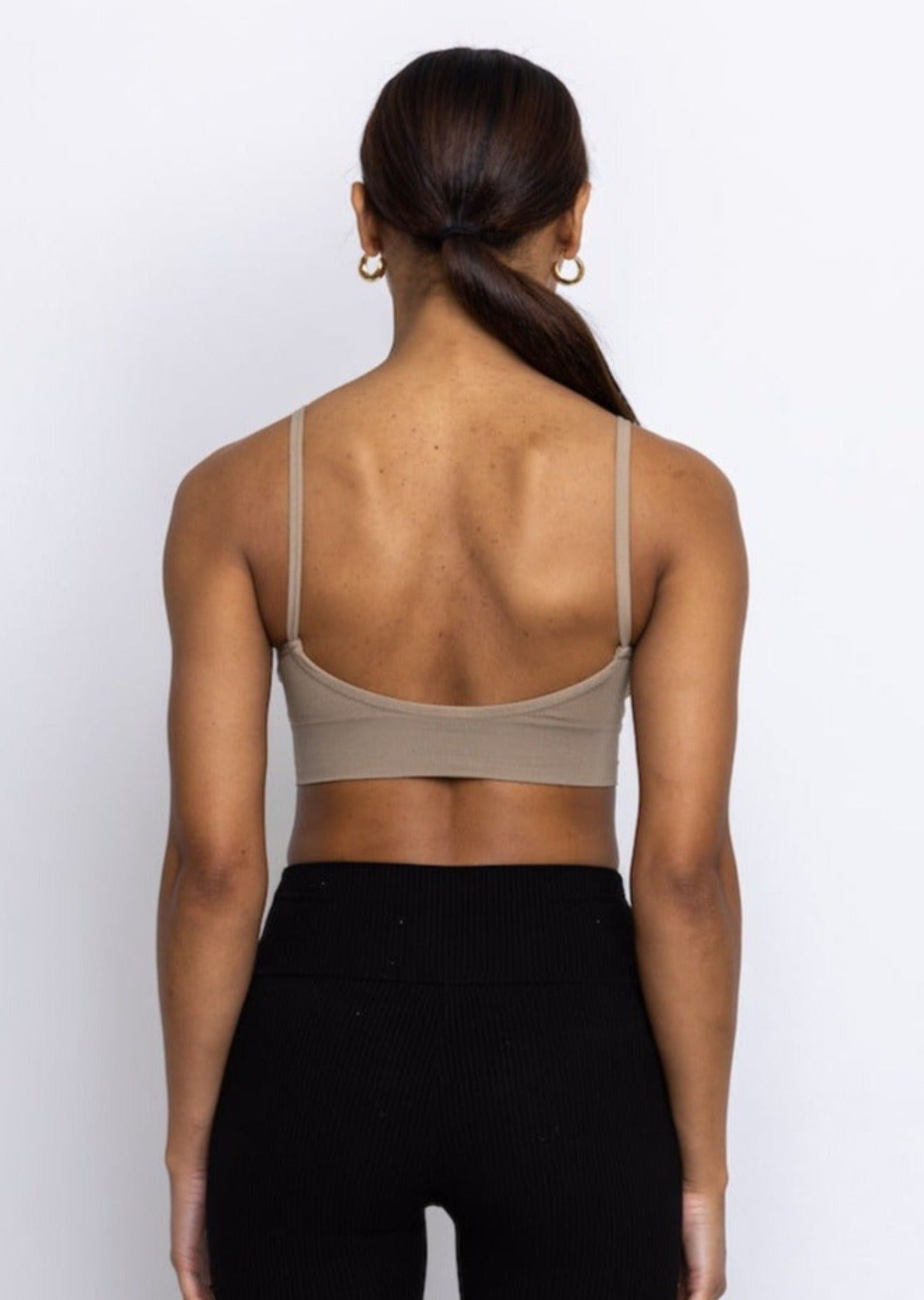 Kuta Open Back Crop Tan