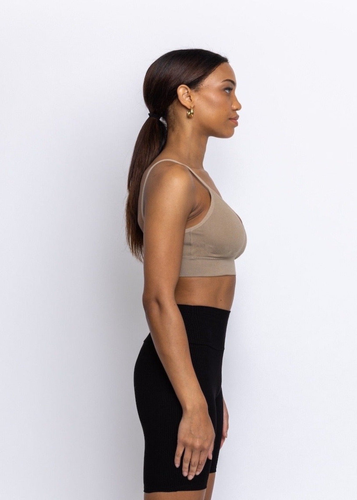 Kuta Open Back Crop Tan