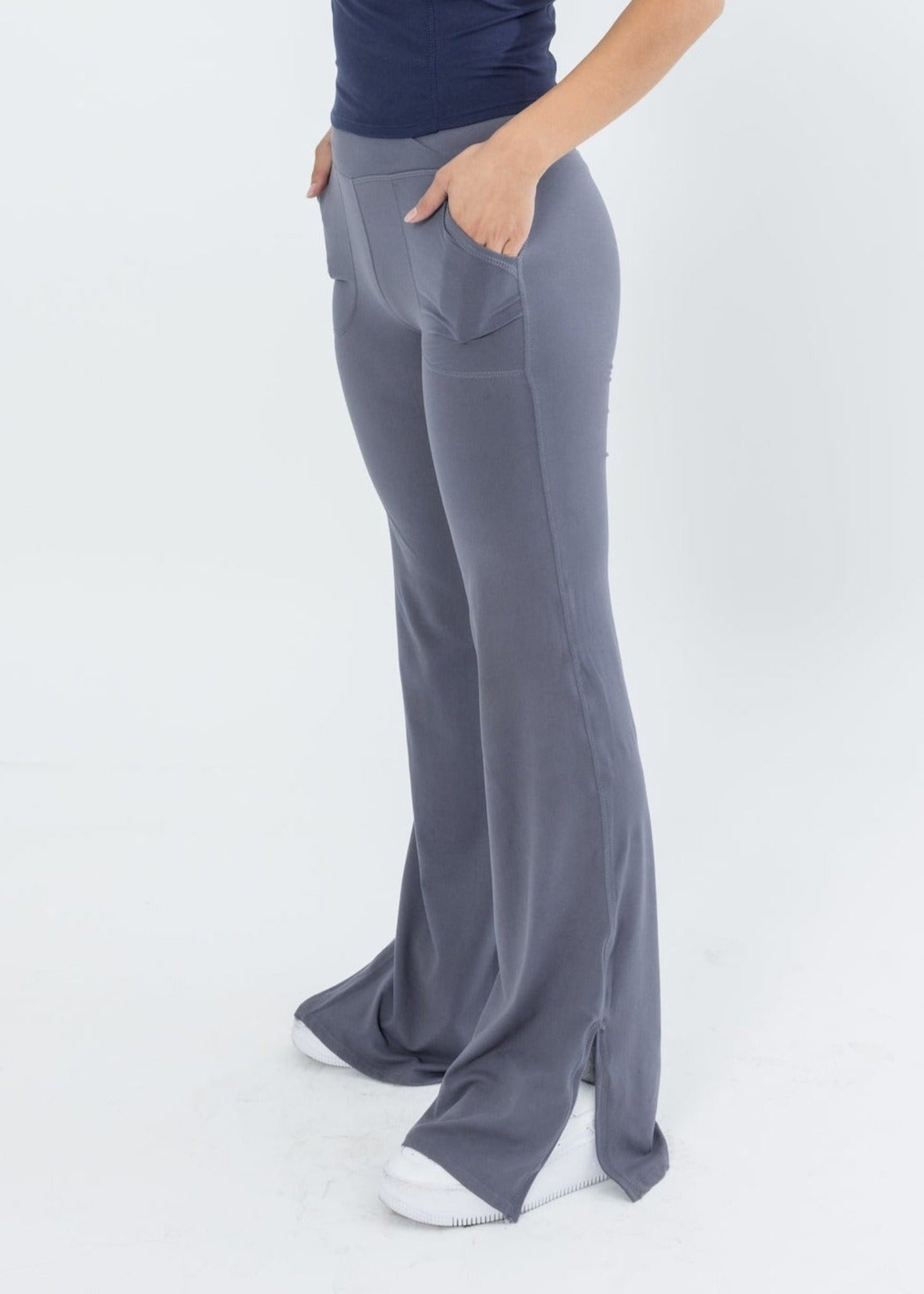 Edison Soft Flare Pant Steel