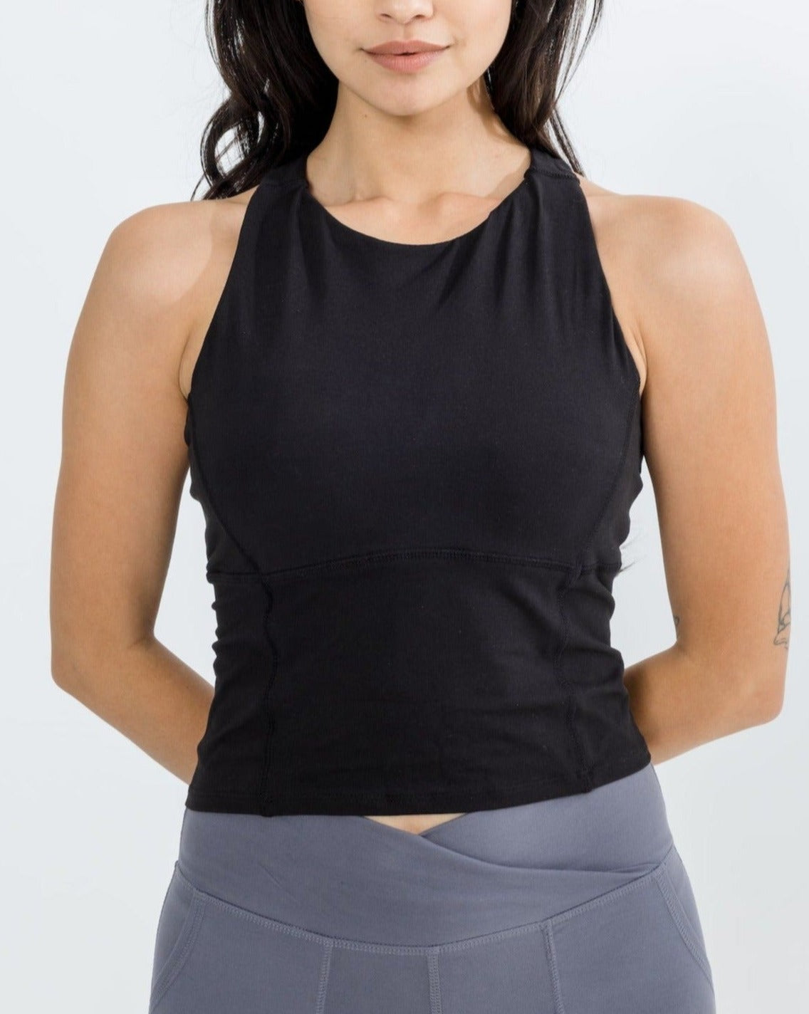 Boca Cross Back Tank Top Black – BRIAVIA