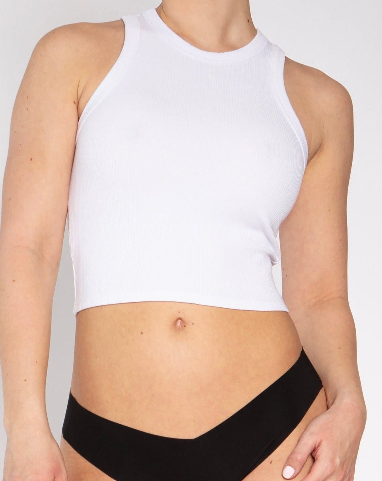 V FOR CITY Ribbed Cami Crop Tops with Shelf Bra for Nepal